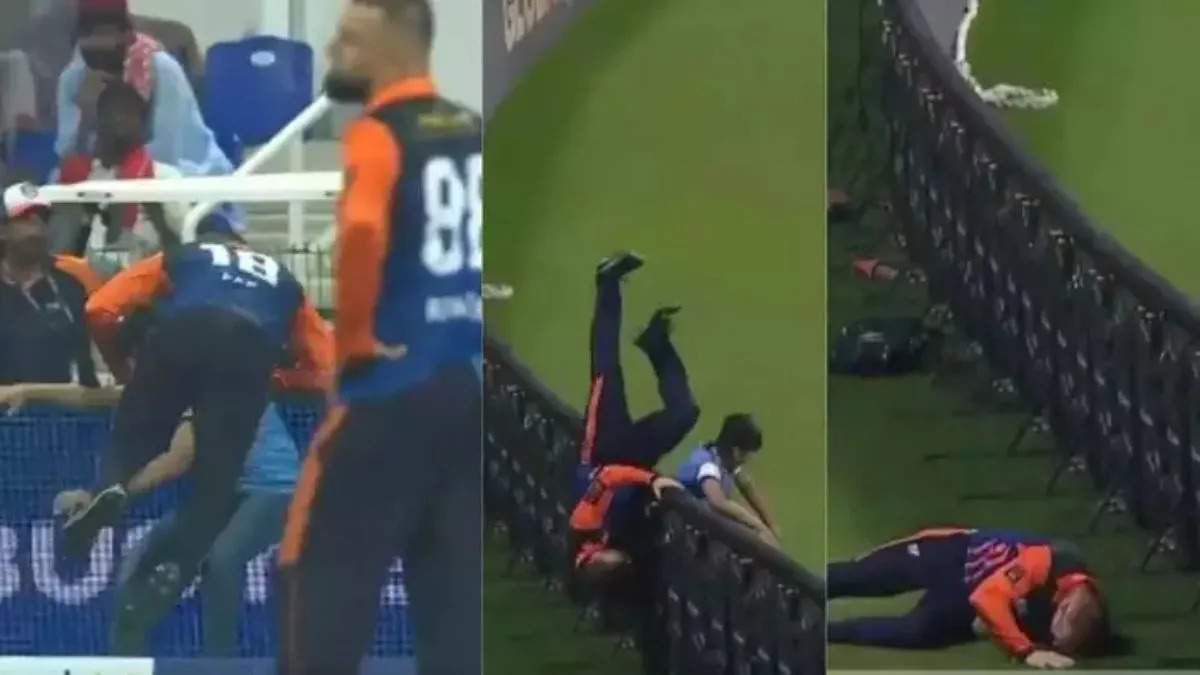 Faf du Plessis narrowly escapes, ball boy hits him on the boundary line in WWE style, video goes viral