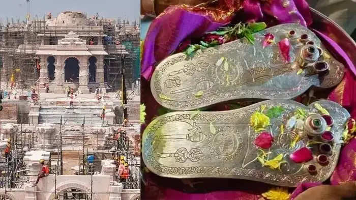 Ayodhya Ram Mandir Ramlala's Charan Paduka is made of gold and silver.